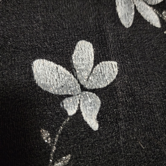 Vintage Womens Frazier Lawrence Y2K Black and Floral Tank Top Size Small - Picture 3 of 8